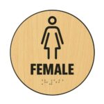 Female MDF Braille Sign | Self Adhesive | SIGNXPRESS INDIA