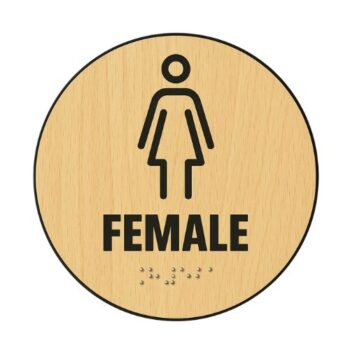 Female MDF Braille Sign | Self Adhesive | SIGNXPRESS INDIA