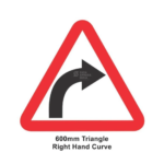 Right Hand Curve Sign Board,