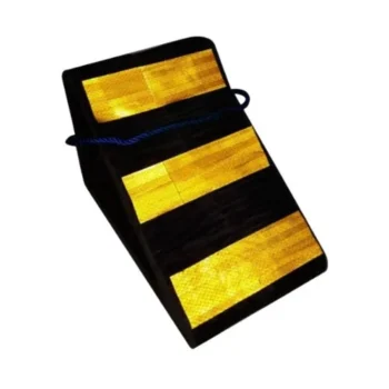 Rubber Wheel Chocks - Medium 182 | Material: Rubber | Color: Black | Used for Wheel Stopper | Truck Wheel Stopper | Size : 250 x 170 x 182 mm | Signxpress India