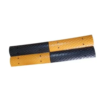 Rubber Rumbler Strips 168 | Material: Rubber | Size: 500 x 125 x 25 mm | Weight : 3 kg | Yellow Black Combo | Capacity: 20-25 Tons | Signxpress India