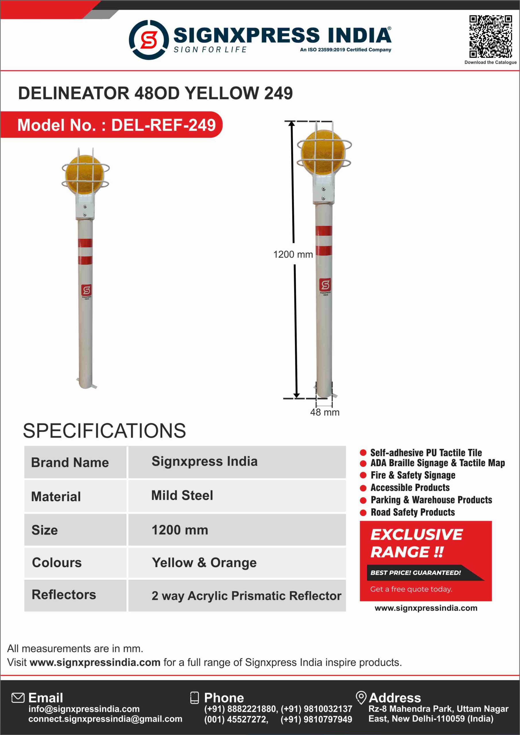 Delineator 48OD 1200 mm 249 | SignXpress India®