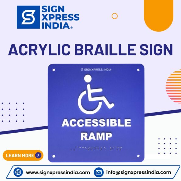 acrylic braille sign