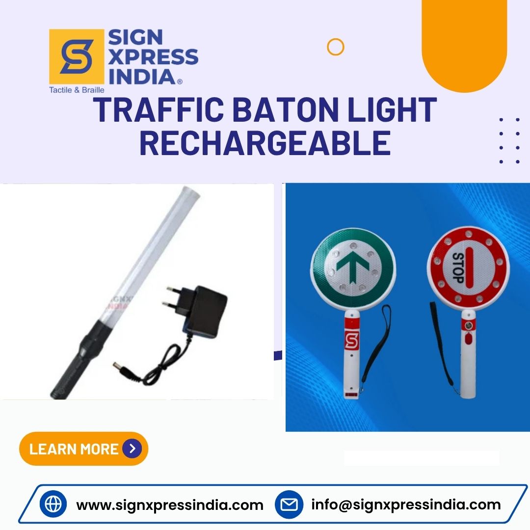 traffic baton light rechargeable